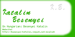 katalin besenyei business card